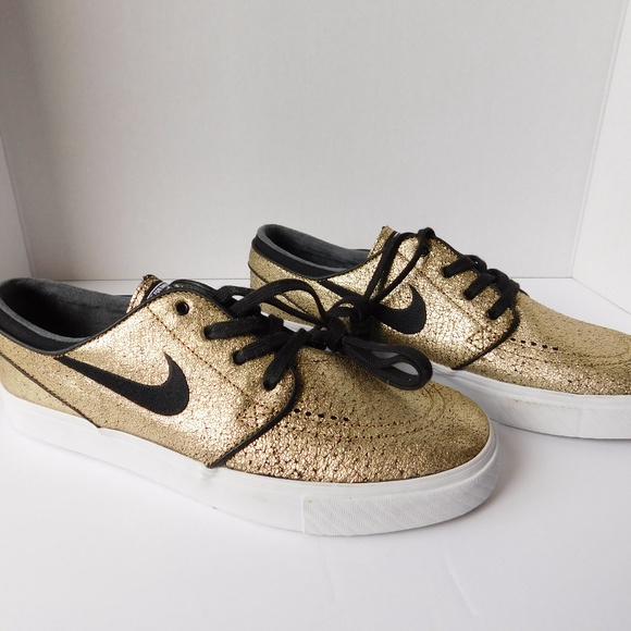 Nike Other - Nike Zoom Stefan Janoski L Metallic Gold Black